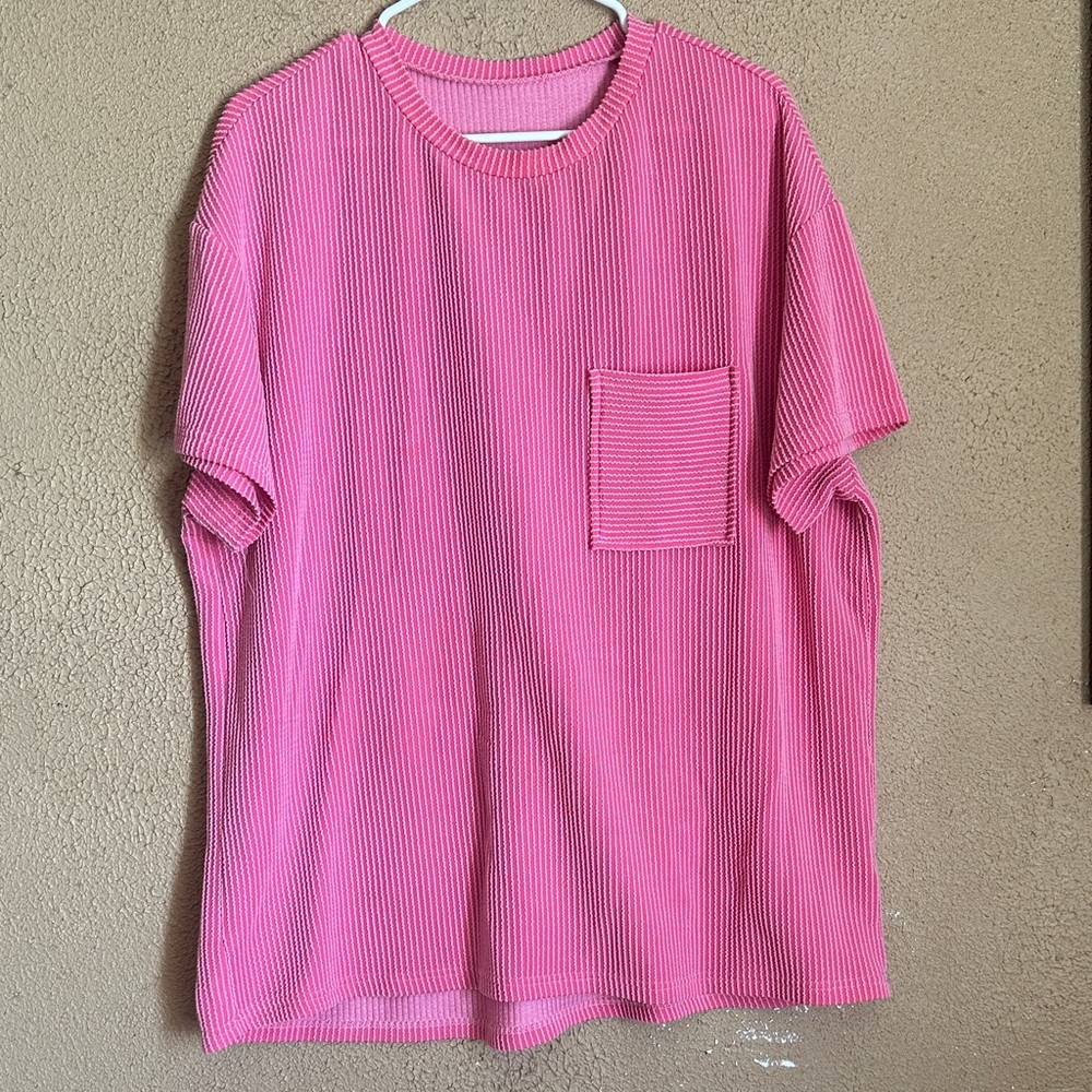 Pink Textured Women’s Shirt